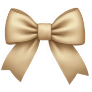 Beige bow sticker