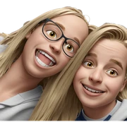 playful boys with blonde hair sticker
