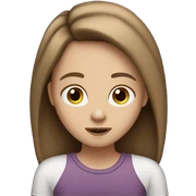 White girl with a brown hair watching movie sticker