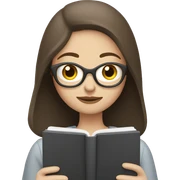 Pale brunette woman reading kindle sticker
