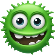 One eyed green happy monster sticker