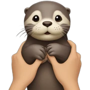 Otters holdin hands  sticker