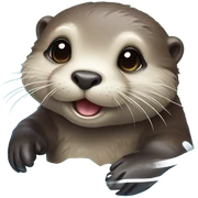 baby otter sticker
