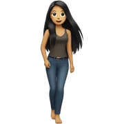 Long black hair filipina sticker