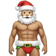 Santa-sexy-shirtless sticker