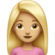girl with blond hair sticker