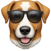 Dog with sunglasses  sticker