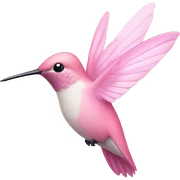 Pastel pink hummingbird  sticker