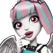 pink haired girl with wings sticker