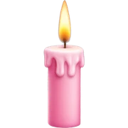 light pink candle sticker