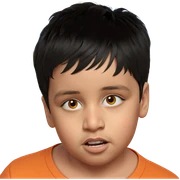gazing boy in orange shirt sticker