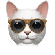 Cat with sunglasses sticker