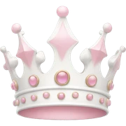 White and pastel pink crown sticker