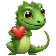 lizard giving heart kiss sticker