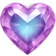 Crystal heart sticker