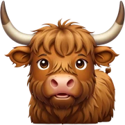 Highland cow sticker