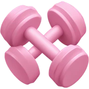 Two light Pastel pink dumbbells  sticker