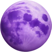 purple moon sticker