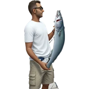 fishing boy at the beach sticker