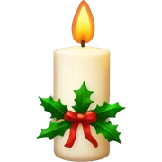 christmas candle sticker