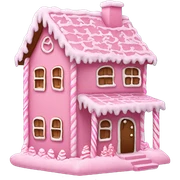 pink gingerbread house sticker