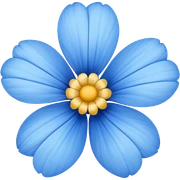 Blue flower  sticker