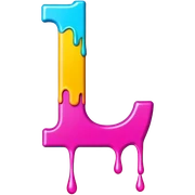 Graffiti the letter L sticker
