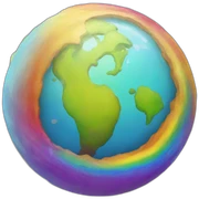Rainbow planet sticker