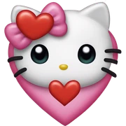 hello kitty heart sticker