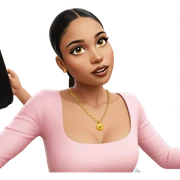 girl with black hair jewelry sticker