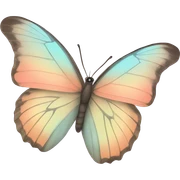 Pastell butterfly sticker