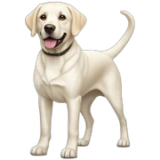 standing white labrador sticker