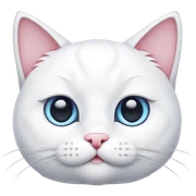 White cat sticker