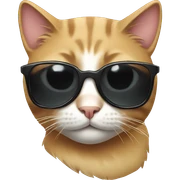 Cat with sunglasses sticker