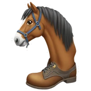 Horse with shoes sticker