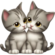 Kissing kitten sticker