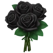 Black rose bouquet sticker