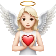 heart with angel wings sticker