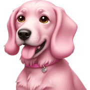 Pink dog sticker