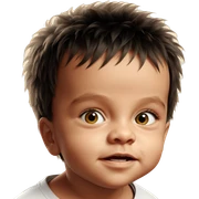 portrait of a curious boy sticker
