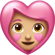 Pink heart  sticker