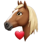 Horse with heart sticker
