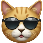 Cat with sunglasses sticker