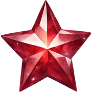 Red Diamond star sticker