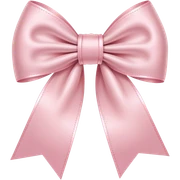 light pink ribbon bow sticker