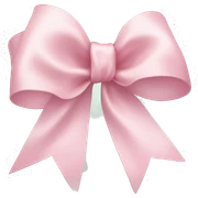 light pink ribbon bow sticker