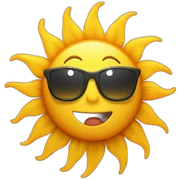 Funny Sun character sticker