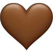 Brown heart sticker