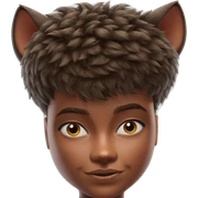 boy with animal ears portrait sticker