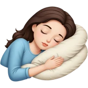 Brunette girl sleeping sticker